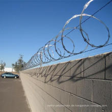 Schwere galvanisierte Razor Stacheldraht / Concertina Razor Wire Fence